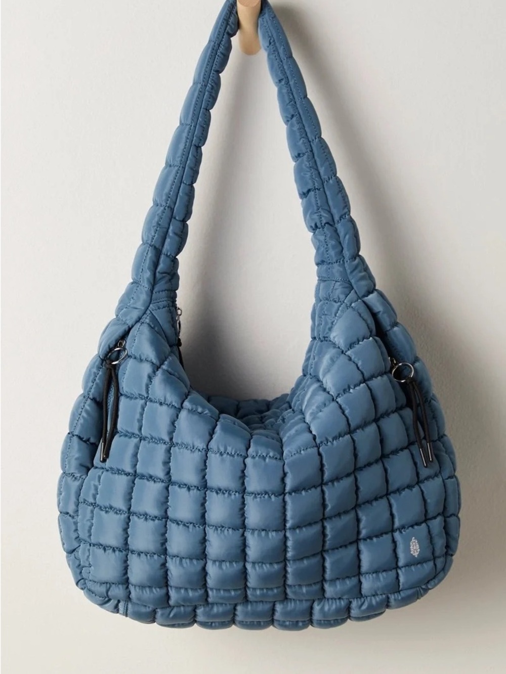 FP Movement by Free People Quilted Hobo Shoulder Bag in Skyline Blue